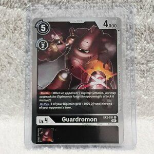 5/$20 Mint Guardromon Digimon Holo Card EX2-031 R by Bandai!!